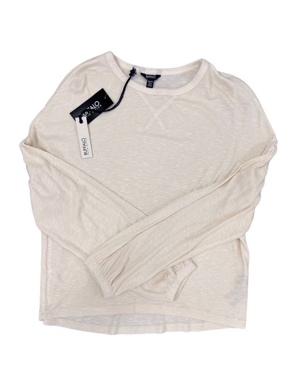 NWT $49 Buffalo Davin Britton Stretchy Long Sleeve Top XS Runs Large - Picture 2 of 6